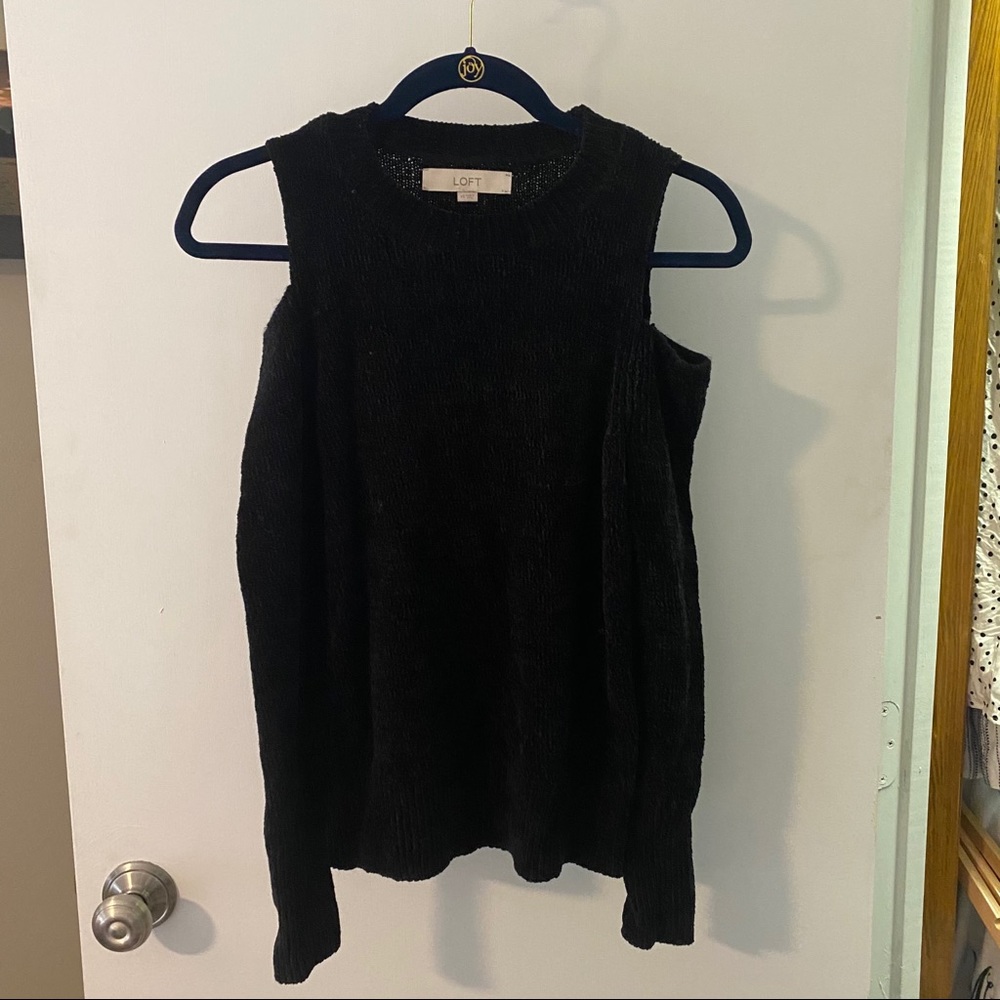 Cold shoulder sweater